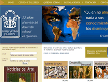 Tablet Screenshot of centrodearteycultura.com